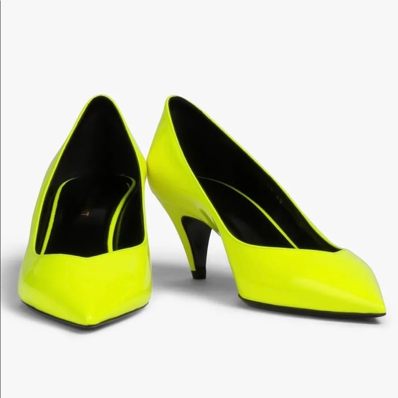 Neon Yellow Kiki Pumps - Picture 2 of 6